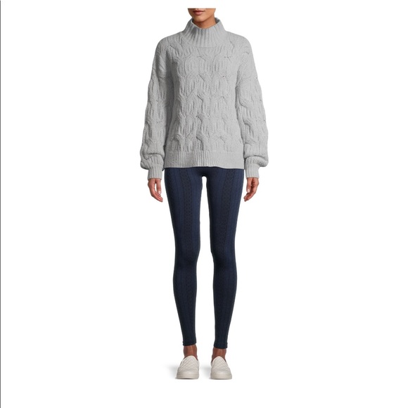 Women's Cable Knit Fleece Lined Leggings, 2 Pack - Picture 10 of 11